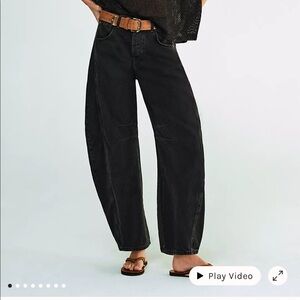 We The Free Good Luck Mid-Rise Barrel Jeans